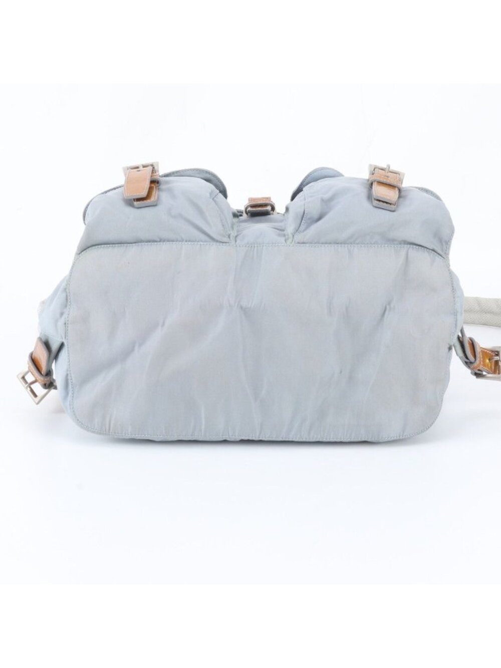 ★SOLD★ Prada Tessuto Nylon Triangle Logo Leather Backpack - Picture 6 of 11